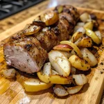 Roasted Pork Loin with Apples and Onions