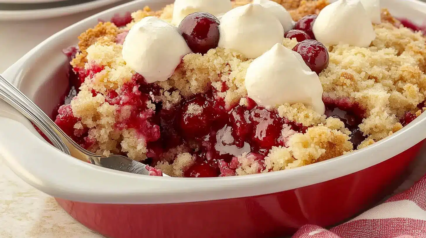 3-Ingredient Cherry Dump Cake Recipe