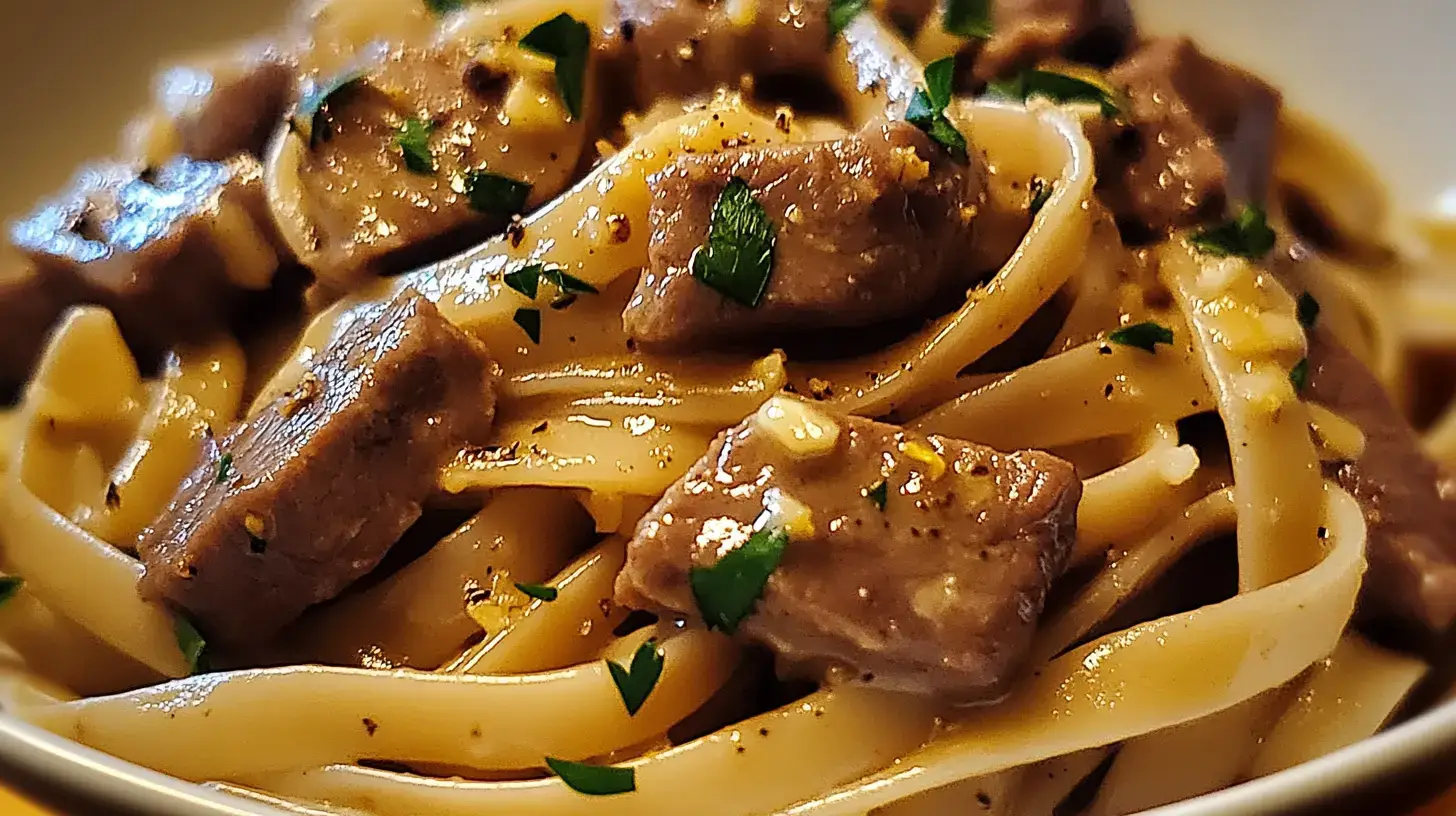 Beef and Garlic Butter Pasta
