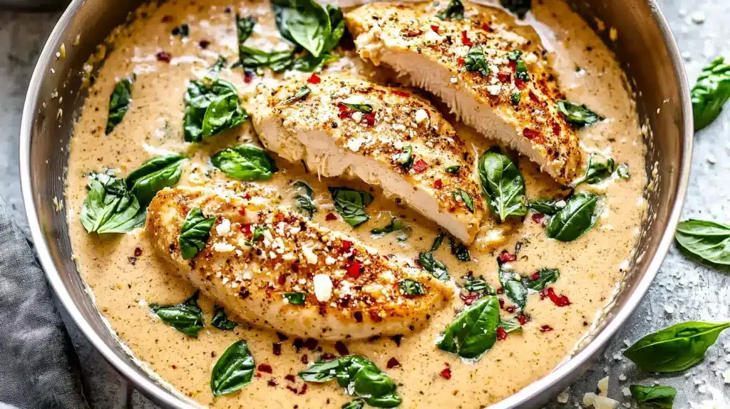 Creamy Parmesan Basil Chicken