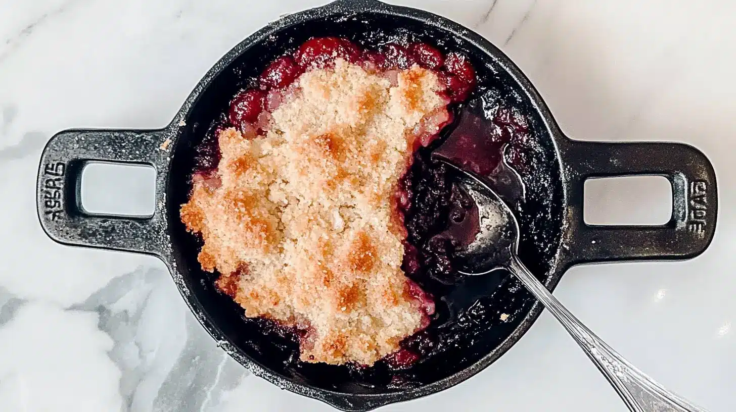Easy Skillet Plum Cobbler Recipe