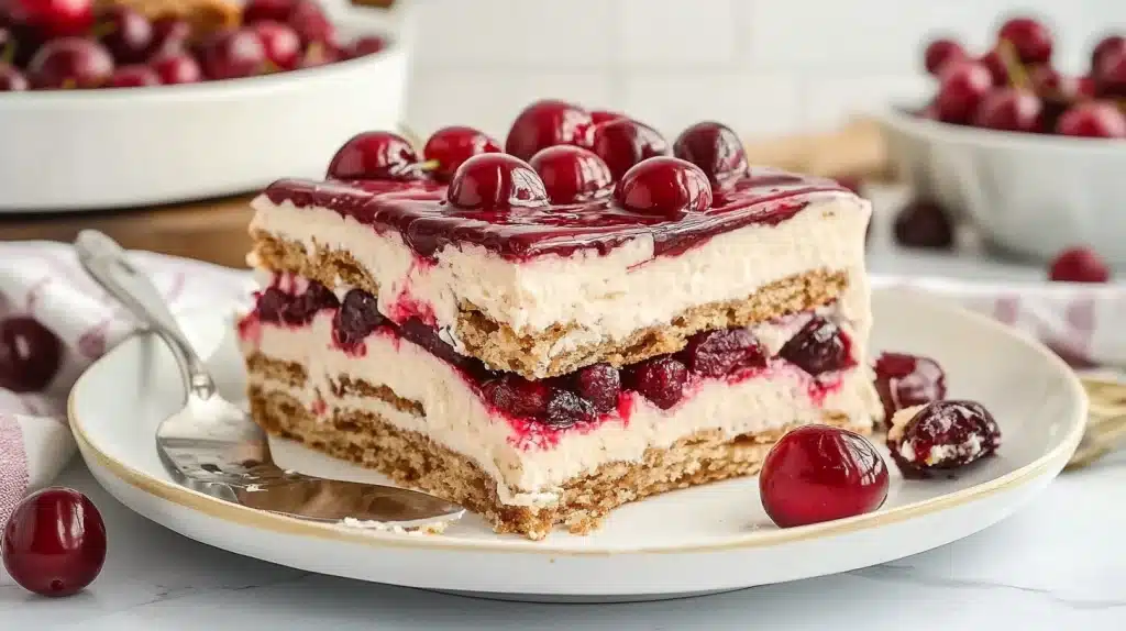 No-Bake Cherry Icebox Cake Recipe