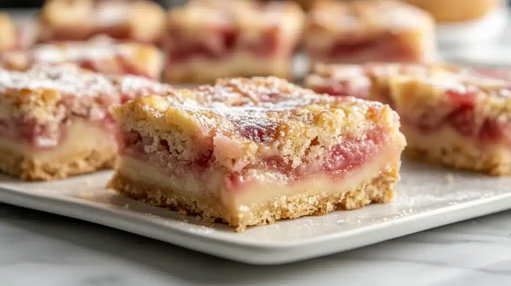 Rhubarb Custard Bars Recipe