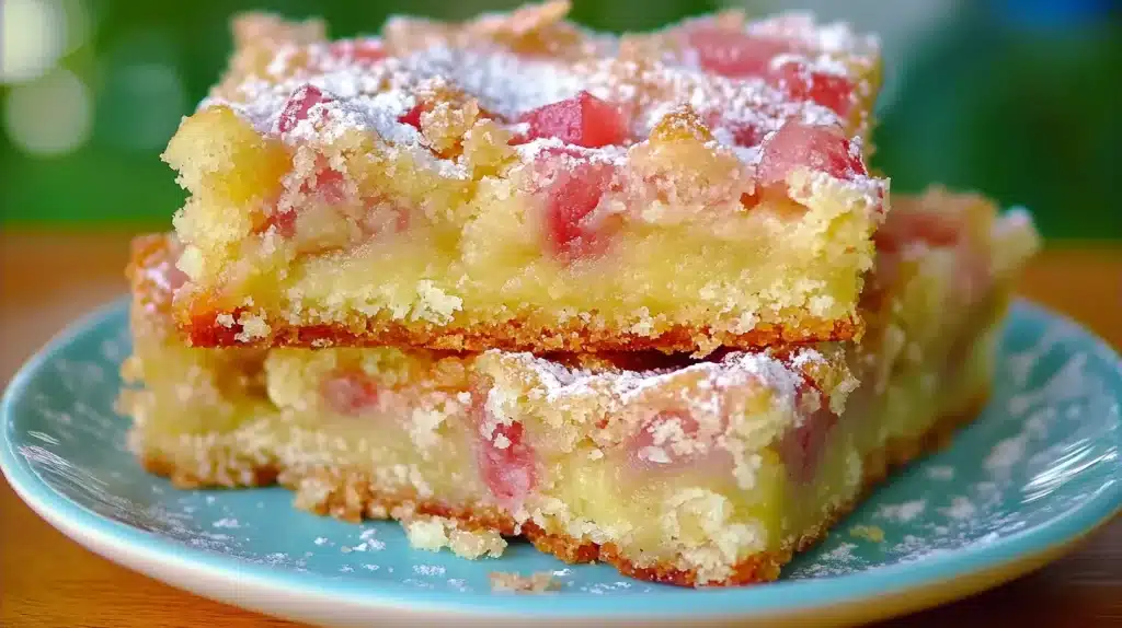 Rhubarb Dream Bars Recipe