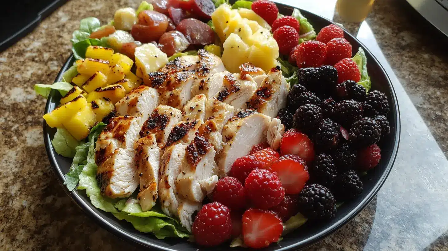Summer Cobb Salad with Grilled Chicken & Berries