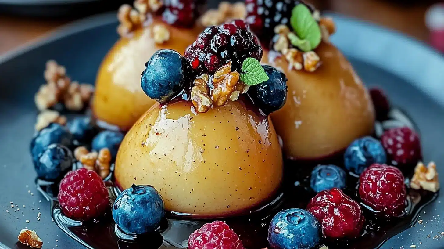 Baked Pears with Berries Recipe