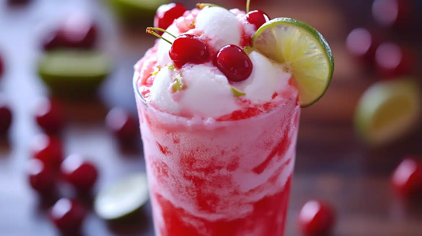 Cherry Limeade Float Recipe