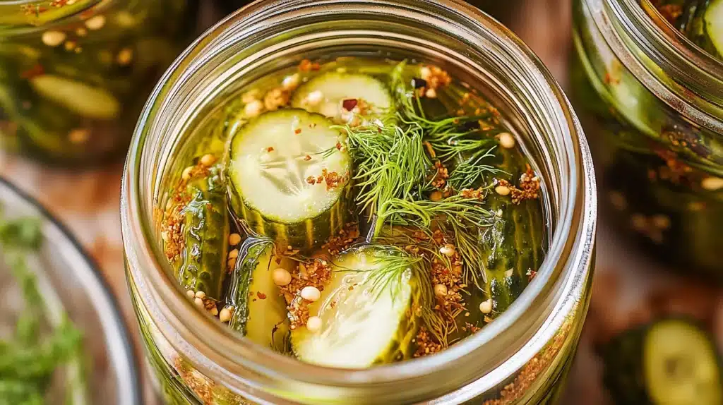 Spicy Dill Refrigerator Pickles Recipe