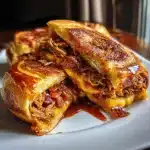 BBQ Bacon Cinnamon Roll Grilled Cheese