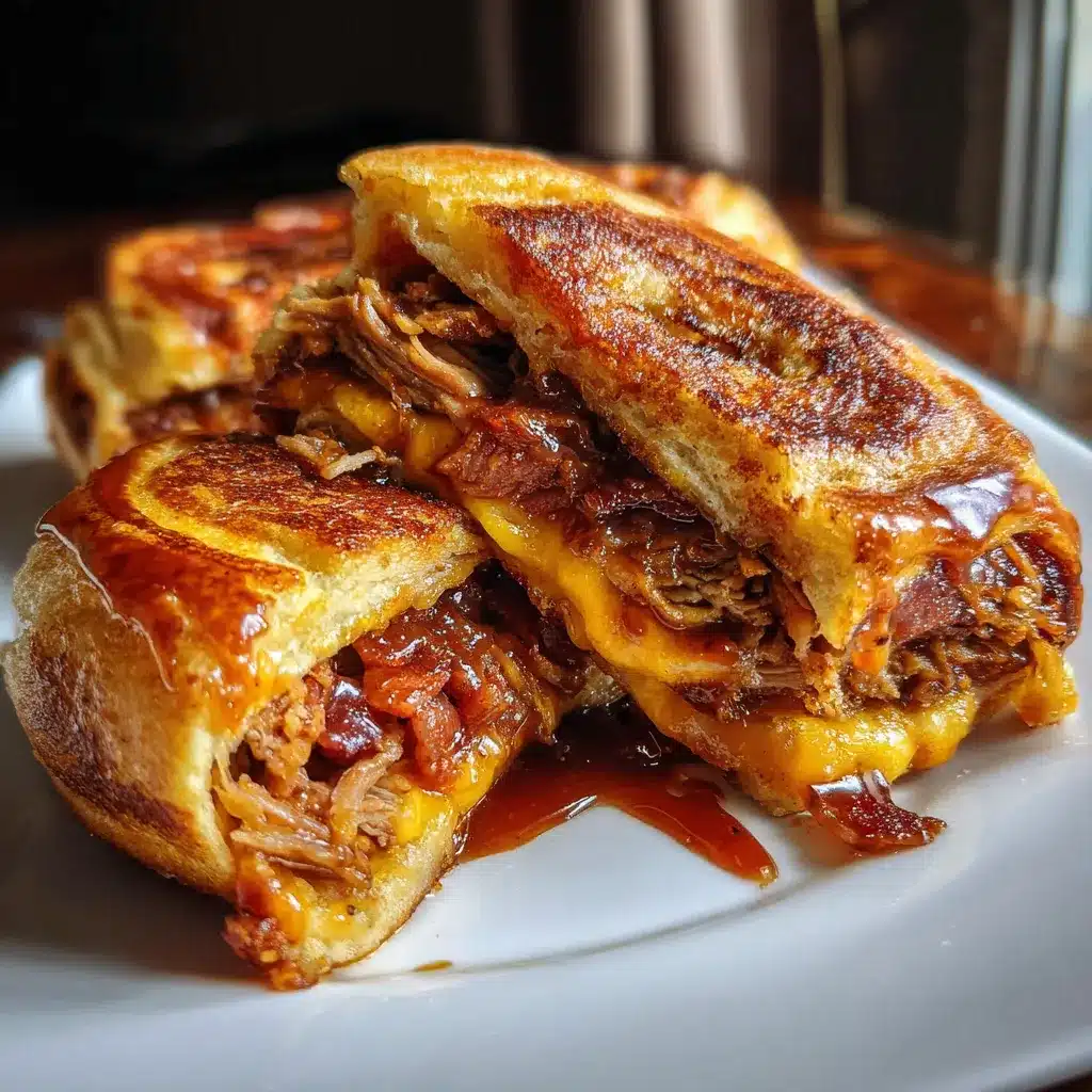 BBQ Bacon Cinnamon Roll Grilled Cheese