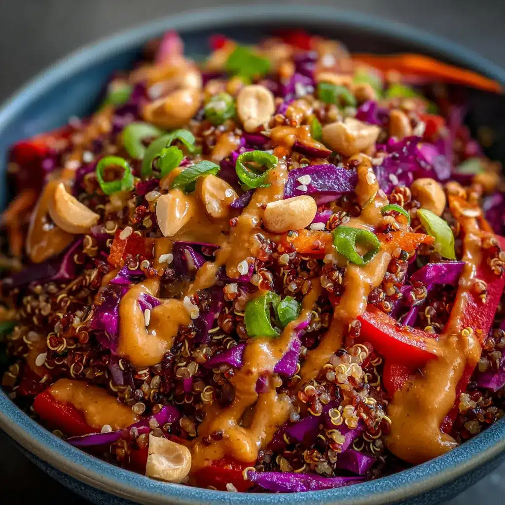 Crunchy Thai Quinoa Salad with Peanut Dressing