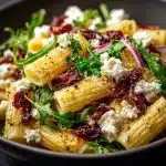 Feta & Cranberry Rigatoni Salad with Lemon Vinaigrette