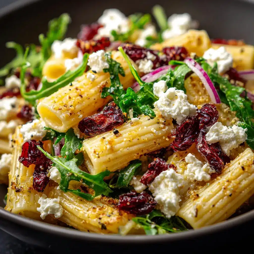 Feta & Cranberry Rigatoni Salad with Lemon Vinaigrette