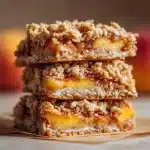 Peach Cinnamon Oatmeal Crumb Bars