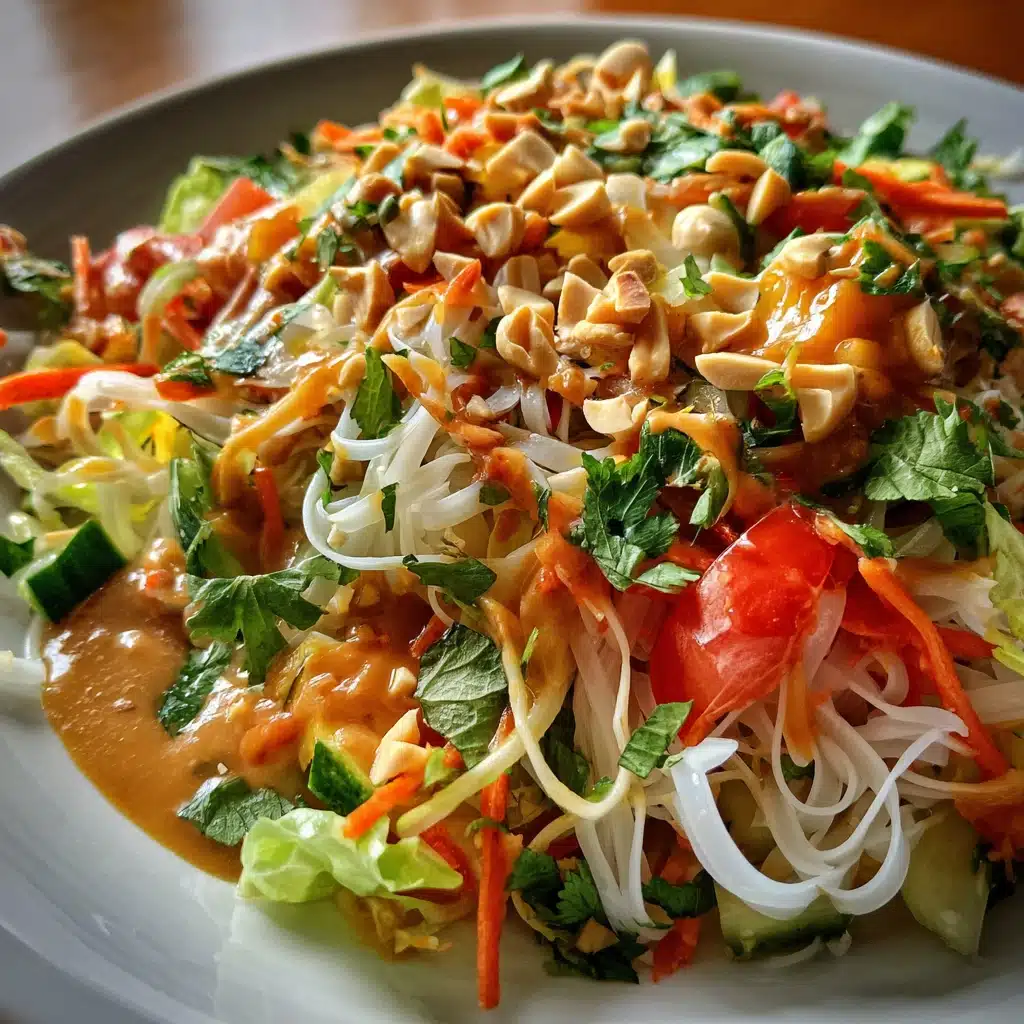 Spring Roll Salad with Peanut Sauce