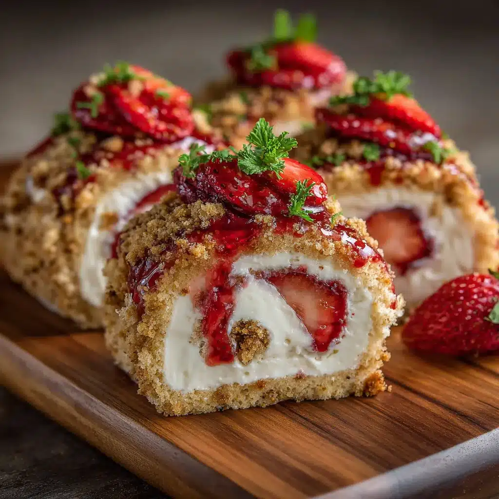 Strawberry Shortcake Cheesecake Rolls