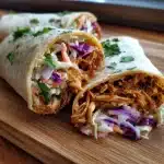 BBQ Chicken Coleslaw Wraps