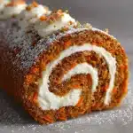 Carrot Cake Roll with Cream Cheese Frosting