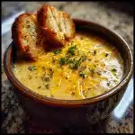 Cheddar Garlic Herb Potato Soup