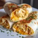 Cheesy Garlic Chicken Wraps