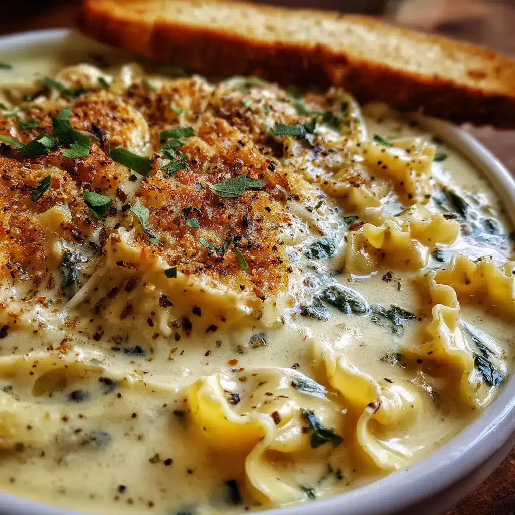 Creamy Alfredo Lasagna Soup