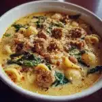Creamy Parmesan Sausage Ditalini Soup