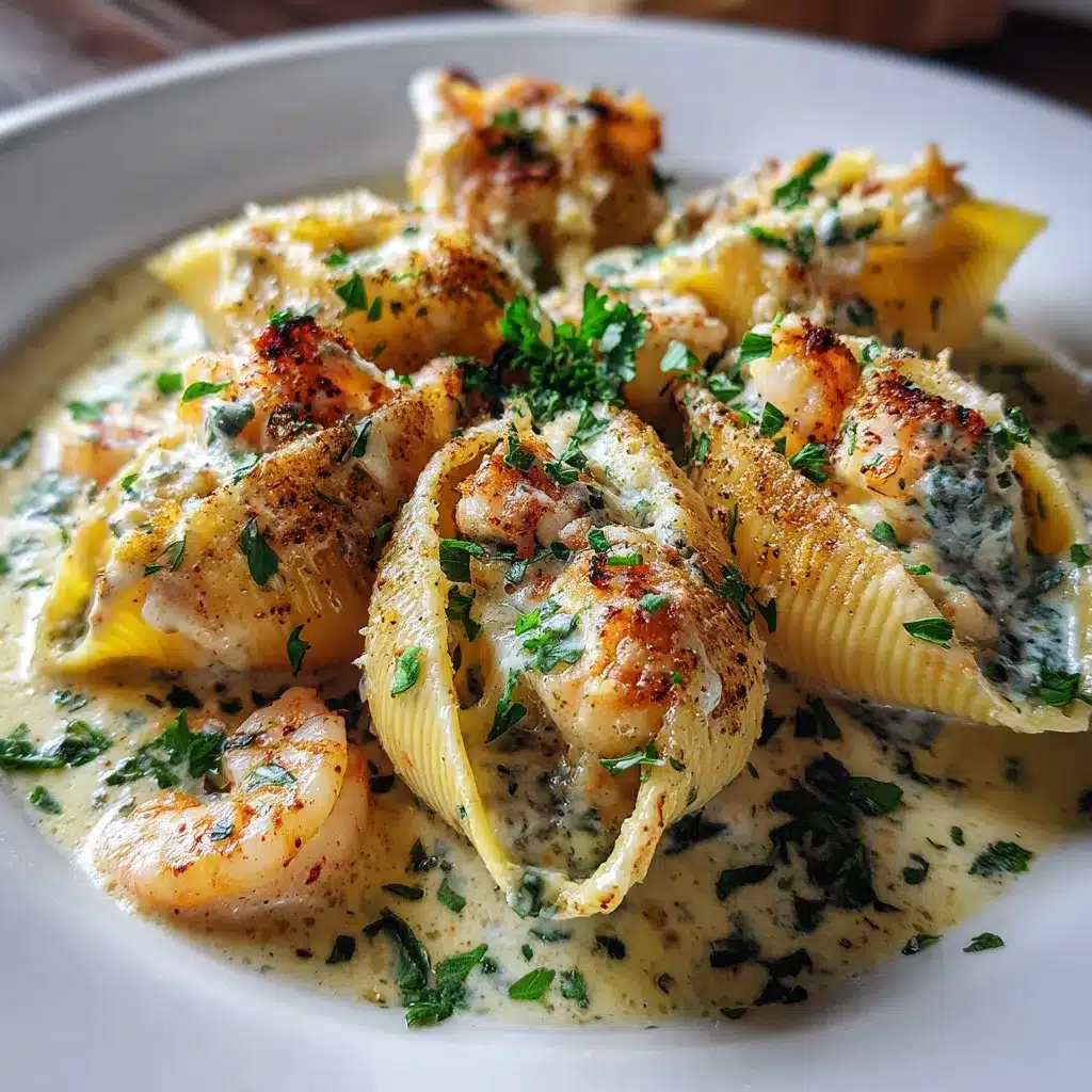 Creamy Seafood Stuffed Shells