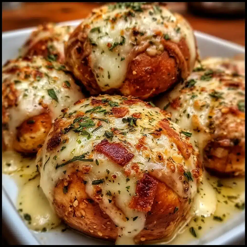 Garlic Butter Bacon Ranch Chicken Pretzel Bombs