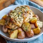 Garlic Parmesan Crockpot Chicken and Potatoes