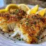 Garlic Parmesan Crusted Halibut