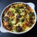 Garlicky Creamy Brussels Sprouts Au Gratin