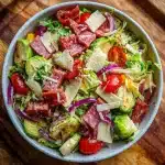 Italian Chopped Brussels Sprouts Salad