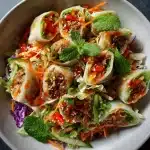 Spring Roll Salad with Spicy Ginger Dressing