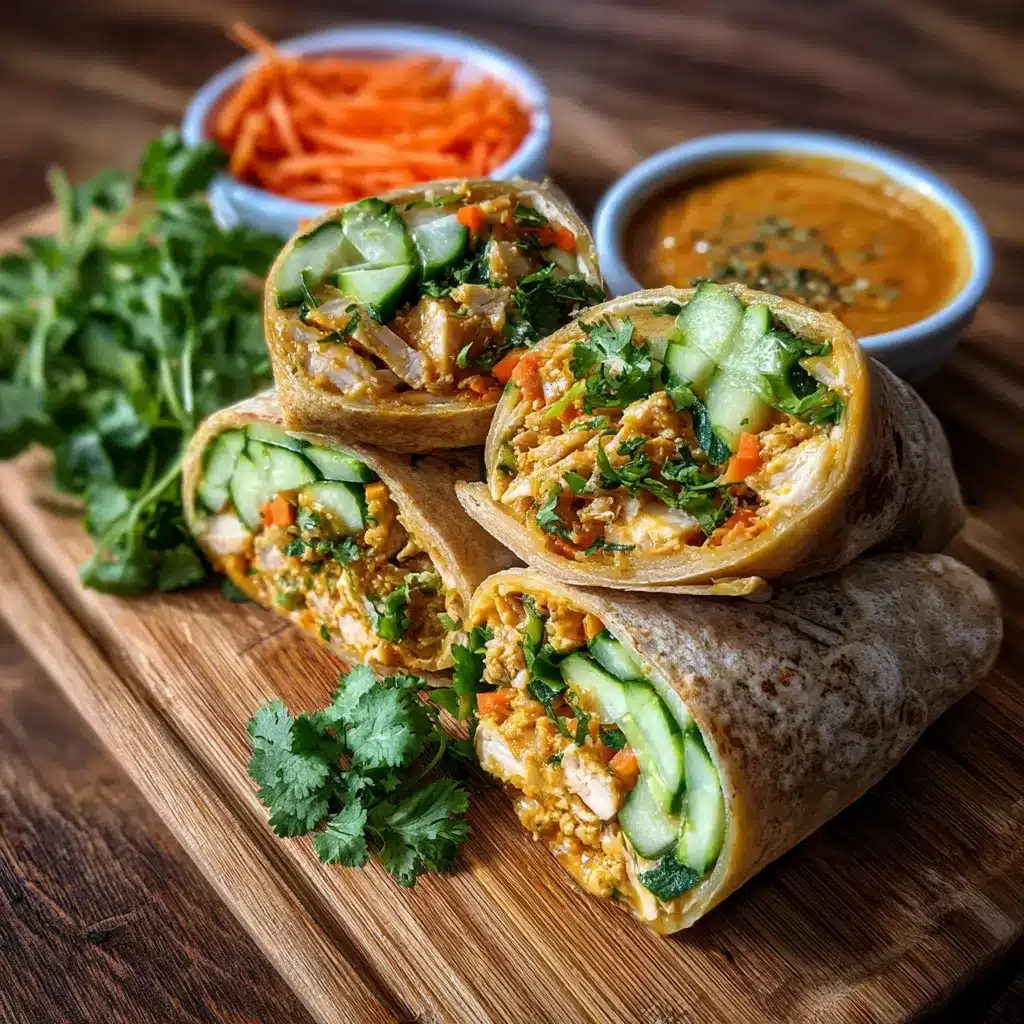Thai Peanut Chicken Wraps