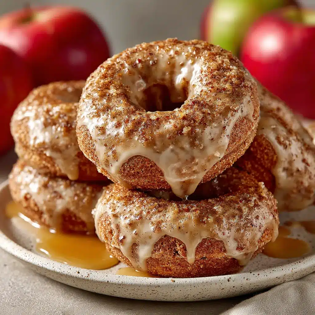 Baked Apple Cider Doughnuts With Cinnamon Maple Glaze