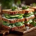 Cucumber And Watercress Tea Sandwiches