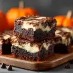 Halloween Cream Cheese Swirl Brownies