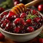 Honey Bourbon Cranberry Sauce