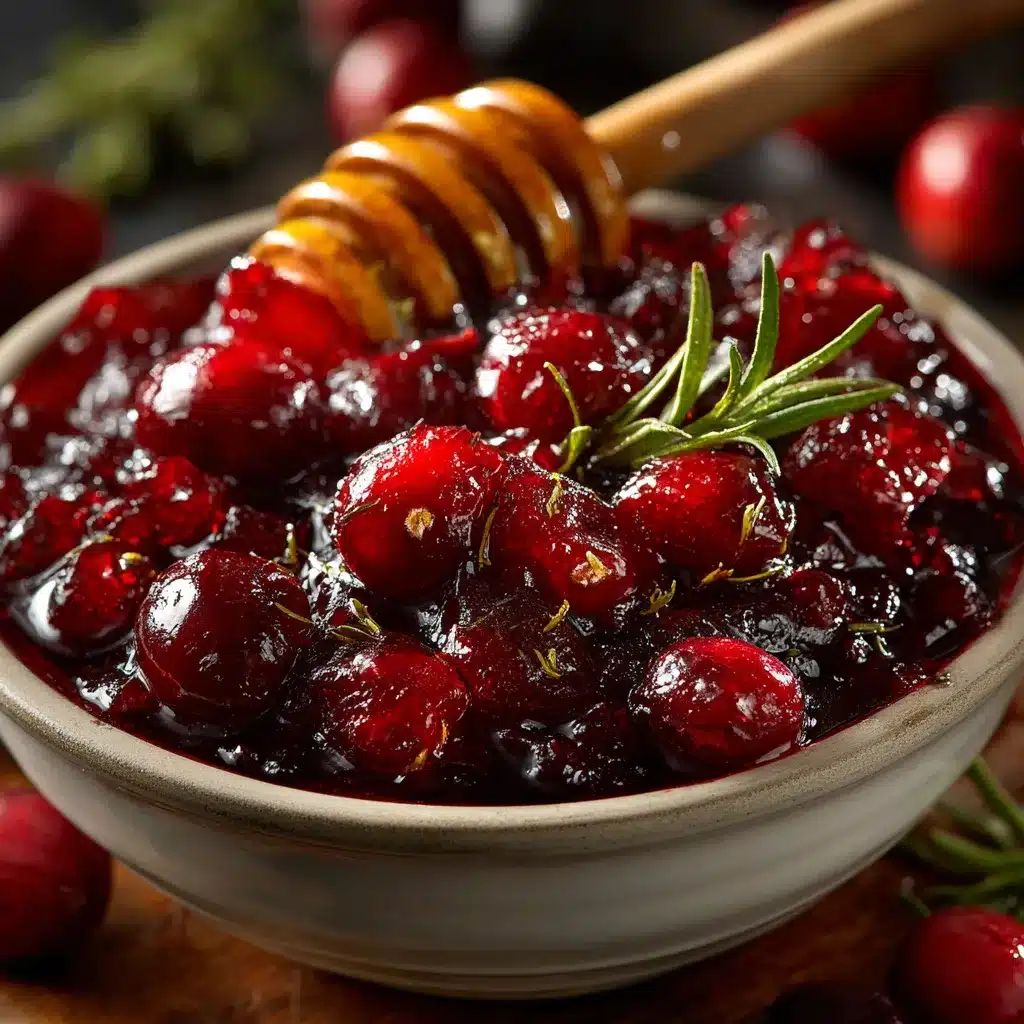 Honey Bourbon Cranberry Sauce