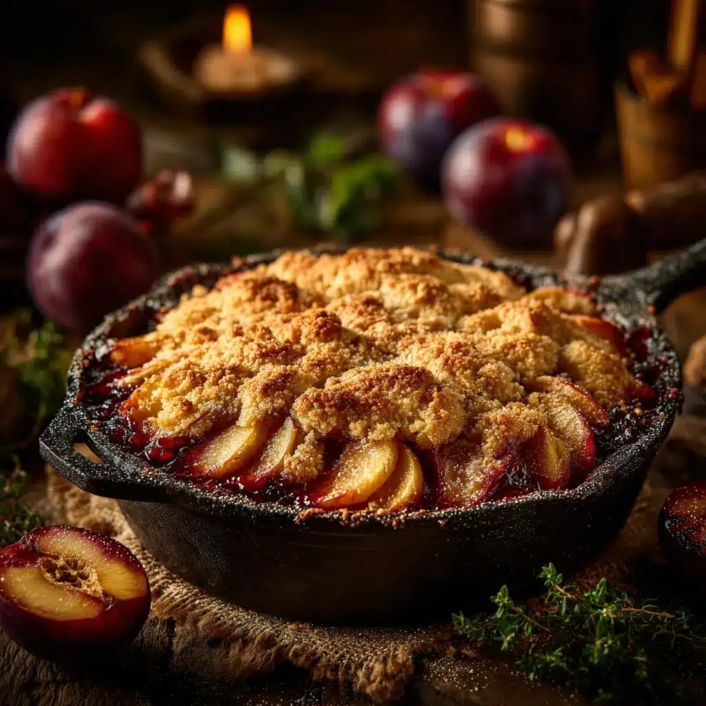 Magic Apple Plum Cobbler