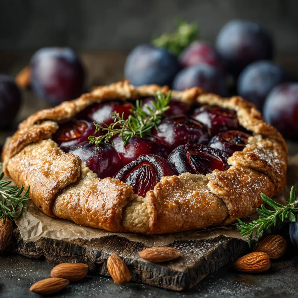 Plum Galette With Almond Cream Filling