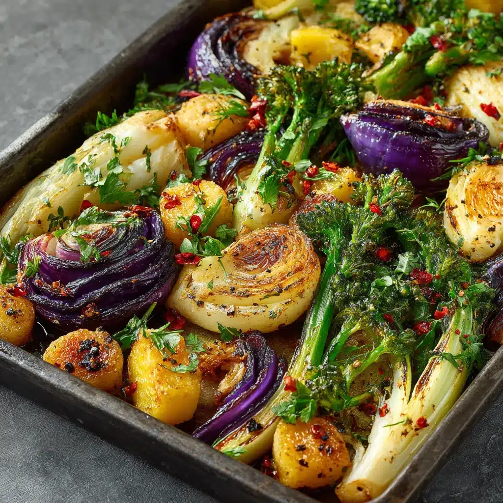 Roasted Kohlrabi Traybake