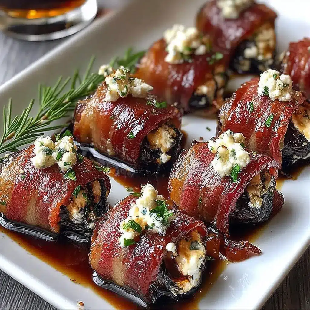 Bacon Wrapped Dates Goat Cheese