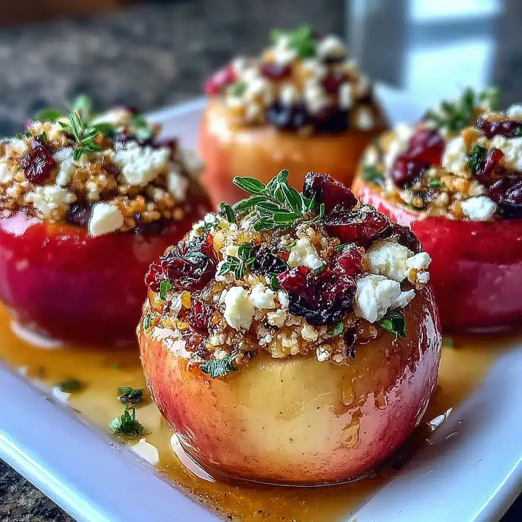 Baked Apples with Feta, Honey, and Cranberries
