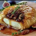 Baked Brie in Puff Pastry With Honey and Fig