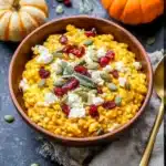 Baked Pumpkin Goat Cheese Risotto