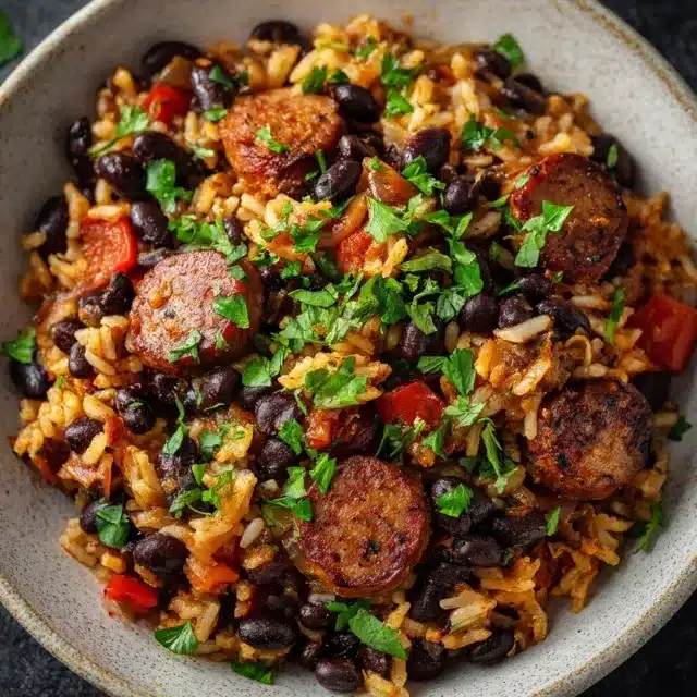 Black Beans and Rice with Sausage