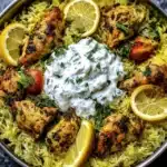 Chicken Tzatziki Rice Bake