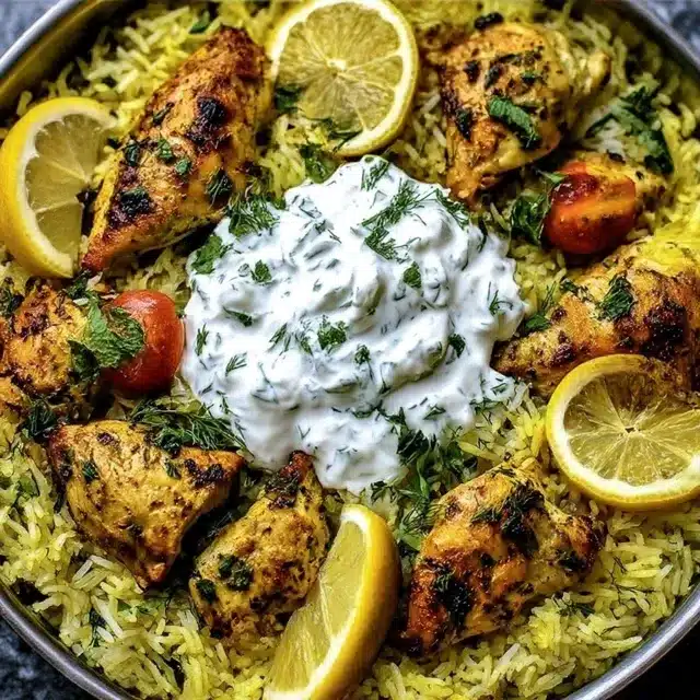 Chicken Tzatziki Rice Bake