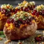 Cranberry Apple Twice-Baked Sweet Potatoes
